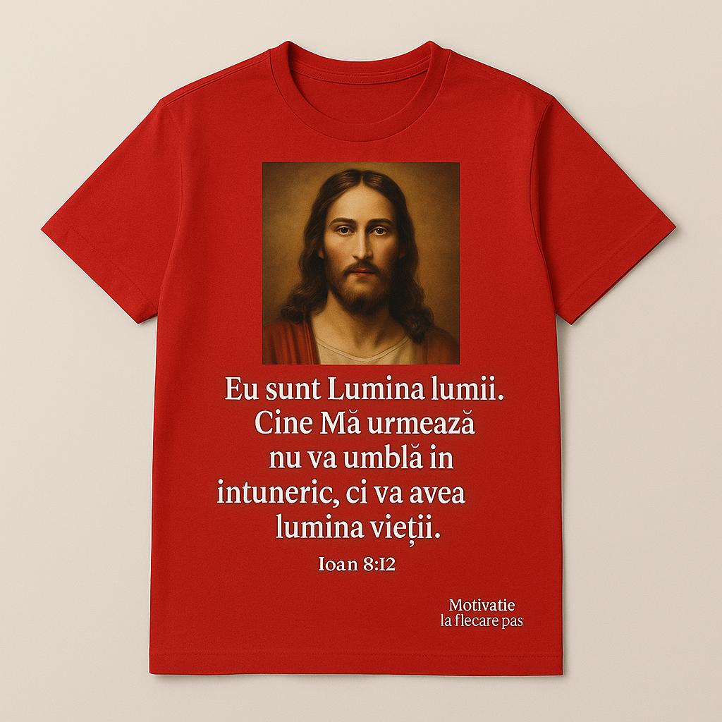 Tricou Roșu – „Iubește-L pe Domnul din toată inima ta” – Luca 10:27