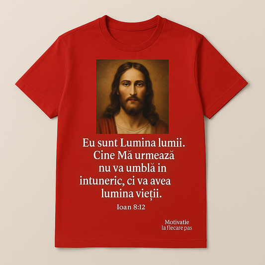 Tricou Roșu – „Iubește-L pe Domnul din toată inima ta” – Luca 10:27